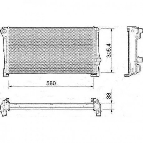 Radiateur refroidissement du moteur Fiat Punto 99-03 Fiat Punto 99-03