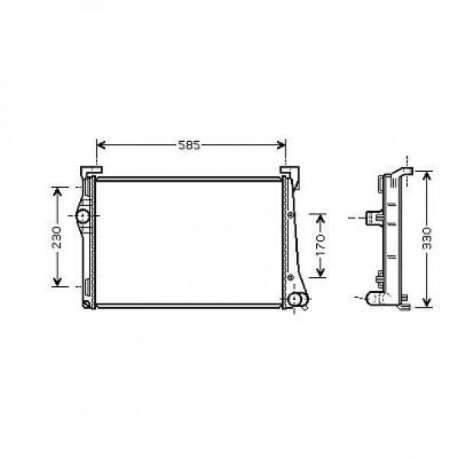 Radiateur refroidissement du moteur Fiat Idea apres 2004 Fiat Idea apres 2004 Fiat Idea apres 2004
