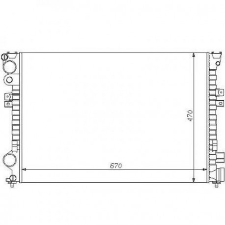 Radiateur refroidissement du moteur Citroen Evasion 94-02 Citroen Jumpy 04-06 Citroen Jumpy 95-03 Fiat Scudo 04-06
