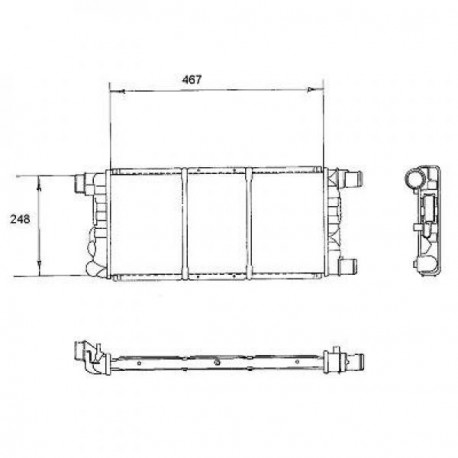  Radiateur Eau FIAT SEICENTO. 1108CCM.M/A.+/-AC 