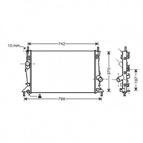 Radiateur refroidissement du moteur Volvo S40/V50 apres 2004 Volvo S40/V50 apres 2004 Volvo S40/V50 apres 2004