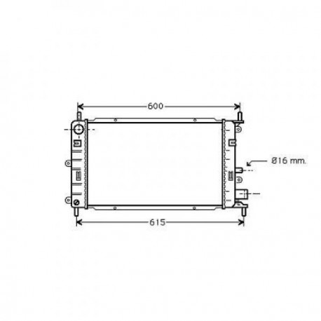 Radiateur refroidissement du moteur Ford Escort 95-99