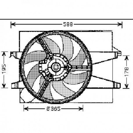 Ventilateur refroidissement du moteur Ford Fiesta 02-05 Ford Fiesta 05-08 Ford Fusion apres 2002 Mazda 2 03-07