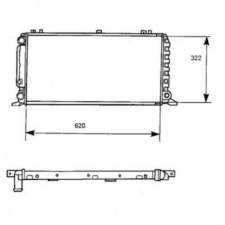 Radiateur refroidissement du moteur Audi 80