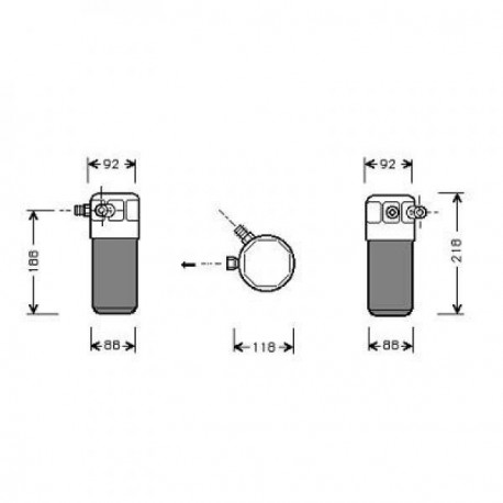 deshydrateur AUDI 80 TD/TDI 