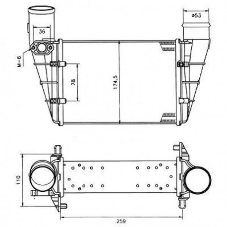 Radiateur Air AUDI A495- 240x175