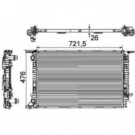 Radiateur refroidissement du moteur Audi A4 07-