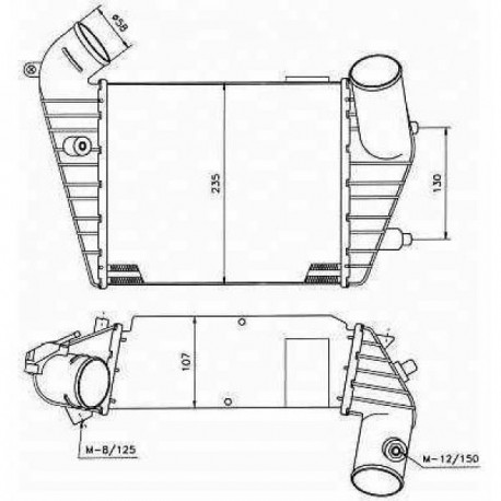  Radiateur Air AUDI A6. 4A0 145 805 K 