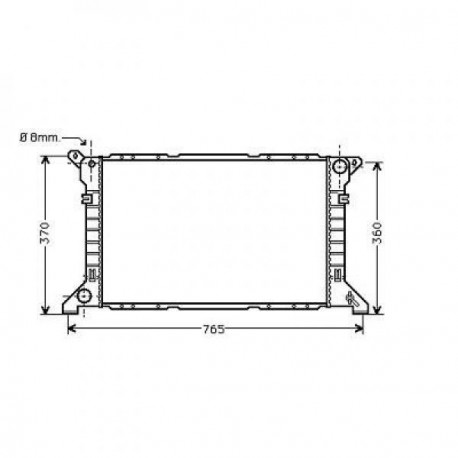 Radiateur refroidissement du moteur Ford Transit 94-99