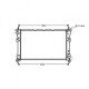 Radiateur refroidissement du moteur Ford Transit 00-06
