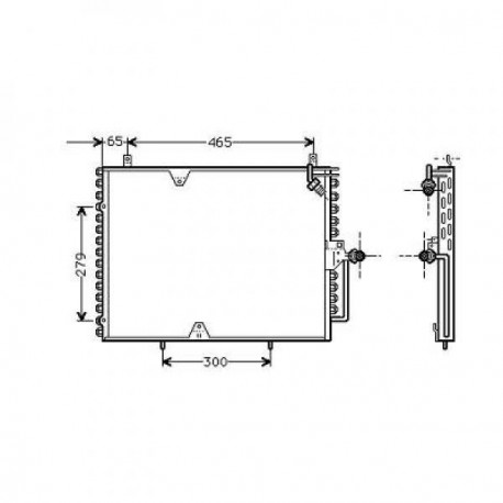  Condenseur DB W124. 200-220 sauf pour D
