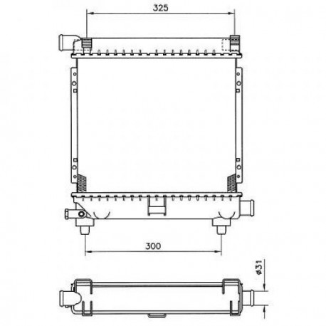 Radiateur refroidissement du moteur Mercedes W124 85-93 200-300E  Mercedes W124 85-93 200-300E 