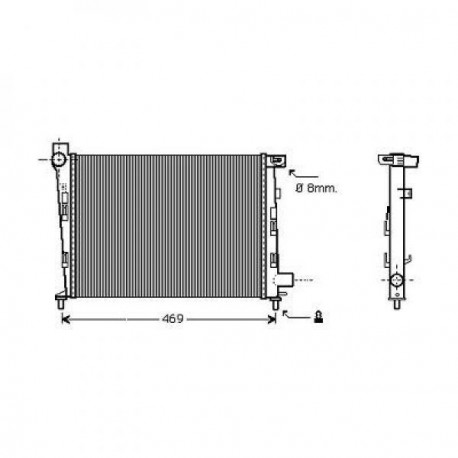Radiateur refroidissement du moteur Mercedes Classe A W168 01-04