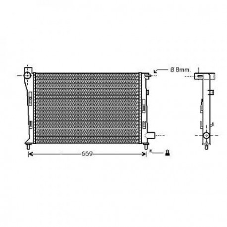 Radiateur refroidissement du moteur Mercedes Classe A W168 97-00 Mercedes Classe A W168 97-00