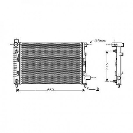 Radiateur refroidissement du moteur Mercedes Classe A W168 01-04