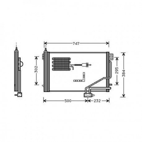  Condenseur W203. C200/220/270.CDI 