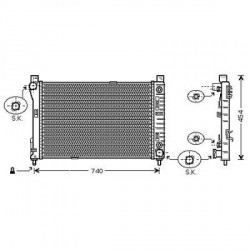Radiateur refroidissement du moteur Mercedes Classe C W203 00-04 180-320 Mercedes Classe C W203 04-06 180-320 Mercedes Classe C 