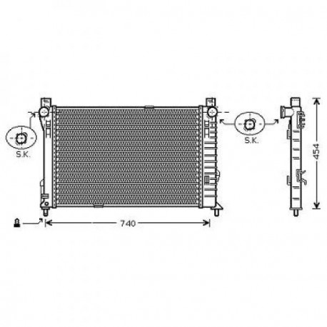 Radiateur refroidissement du moteur Mercedes Classe C W203 04-06 180-320 Mercedes Classe C W203 04-06 180-320