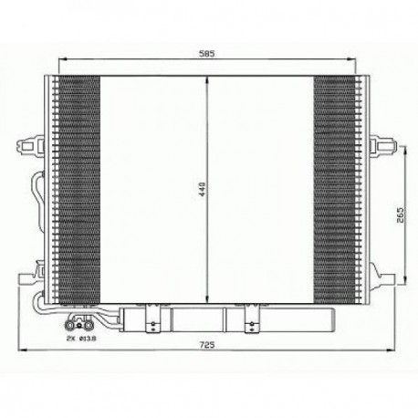 Condenseur climatisation Mercedes Classe E W211 02-06 220-500 Mercedes Classe E W211 06-09 220-500