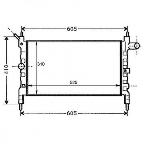 Radiateur refroidissement du moteur Opel Astra F 91-97