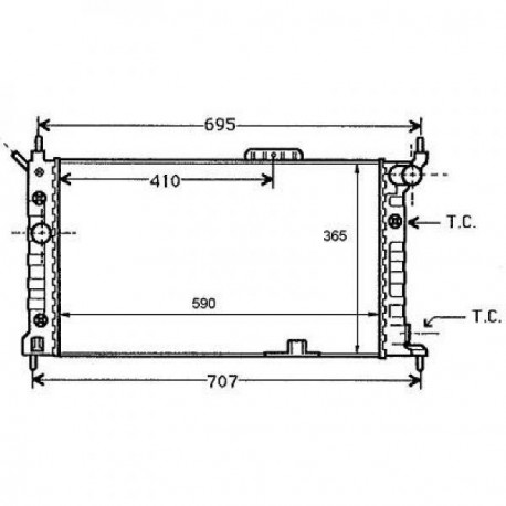 Radiateur refroidissement du moteur Opel Astra F 91-97