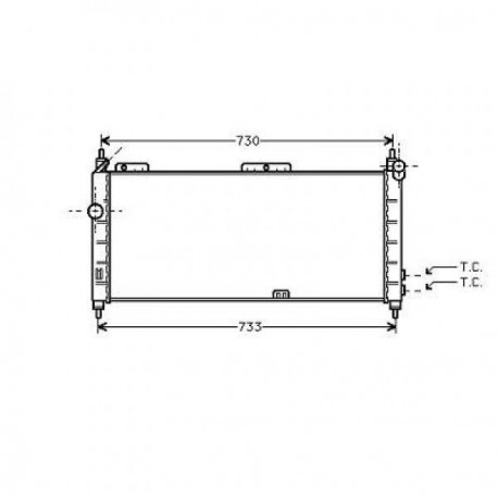 Radiateur refroidissement du moteur Opel Corsa B 93-00 Opel Tigra 94-00