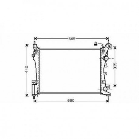 Radiateur refroidissement du moteur Opel Corsa D apres 2006 (3 / 5 portes)