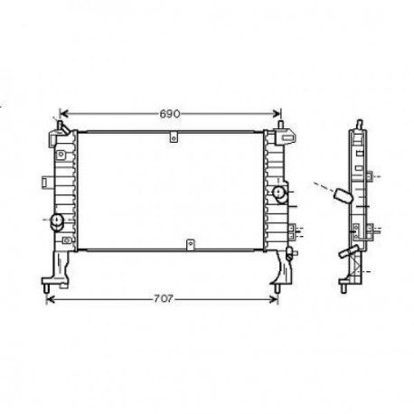 Radiateur refroidissement du moteur Opel Meriva apres 2006