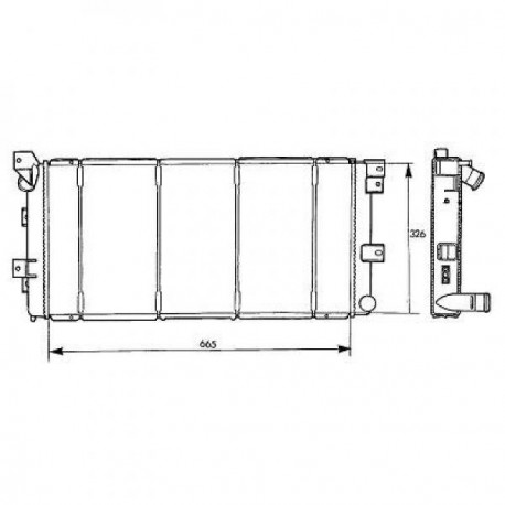 Radiateur refroidissement du moteur Chrysler Voyager 96-01