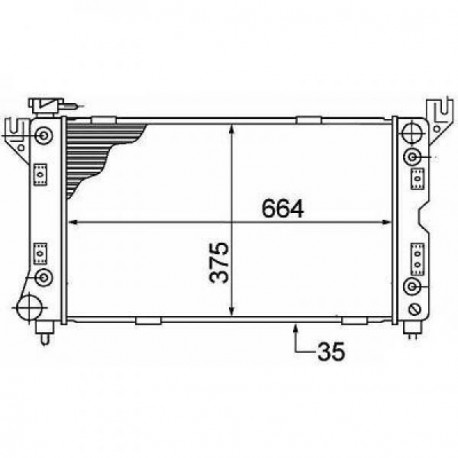  Radiateur Eau CHRYSLER VOYAGER. 2.0.2.4.3.0. M/A.+/-AC 