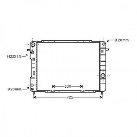 Radiateur refroidissement du moteur Opel Omega B 94-99 Opel Omega B apres 1999