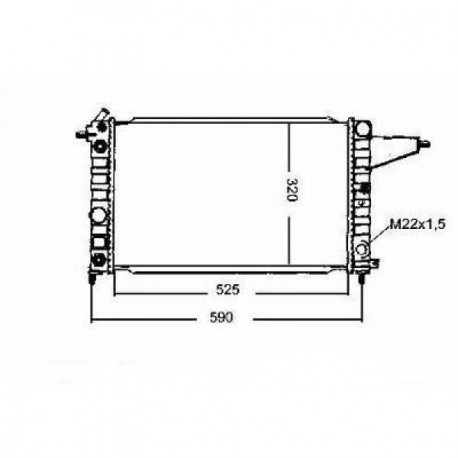 Radiateur refroidissement du moteur Opel Vectra 88-92 Opel Vectra 92-95