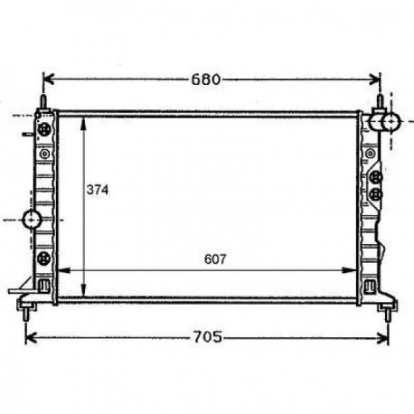 Radiateur refroidissement du moteur Opel Vectra B 95-98