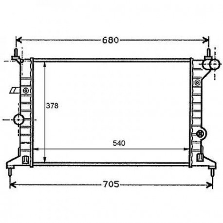 Radiateur refroidissement du moteur Opel Vectra B 95-98