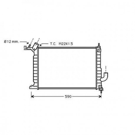 Radiateur refroidissement du moteur Opel Vectra B 95-98