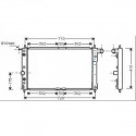 Radiateur refroidissement du moteur Chevrolet / Daewoo Nubira 99-03