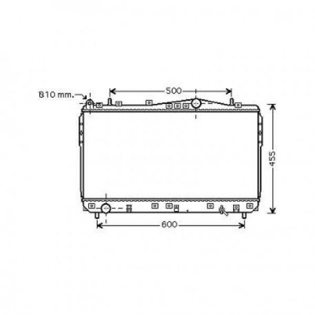 Radiateur refroidissement du moteur Chevrolet / Daewoo Lacetti apres 04 Chevrolet / Daewoo Nubira 03-05