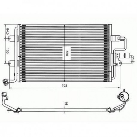 condenseur Volkswagen VW GOLF IV98- sauf 110KW TDi