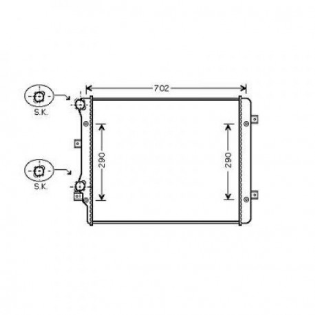 Radiateur refroidissement du moteur VolksWagen Touran 03-06