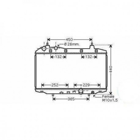 Radiateur refroidissement du moteur Honda Civic 05-08