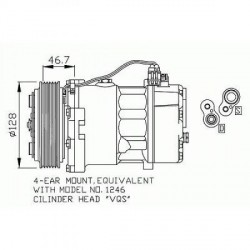 compresseur Volkswagen VW T 496-04 mod. Diesel