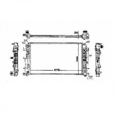 Radiateur refroidissement du moteur VolksWagen Crafter apres 2006