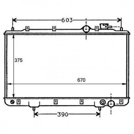 Radiateur refroidissement du moteur Hyundai Lantra 93-95