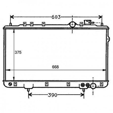 Radiateur refroidissement du moteur Hyundai Lantra 91-93 Typ J1