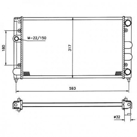 Radiateur refroidissement du moteur VolksWagen Vento 92-98 Start VolksWagen Golf III 91-97
