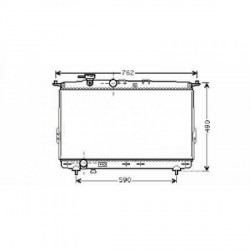 Radiateur refroidissement du moteur Hyundai Sonata 01-05 Hyundai Sonata 99-01