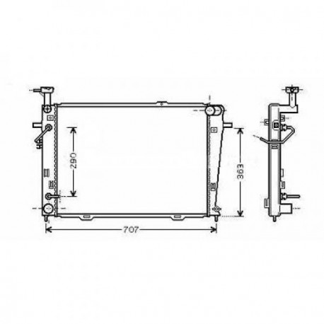 Radiateur refroidissement du moteur Kia Sportage 04-08 Kia Sportage 04-08