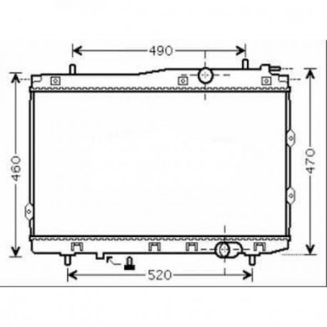  Radiateur CERATO. 2.0 CRDi.M. +/- AC. 83 KW 