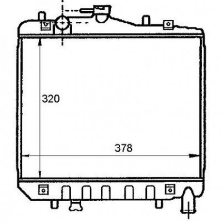 Radiateur refroidissement du moteur Kia Pride apres 1995