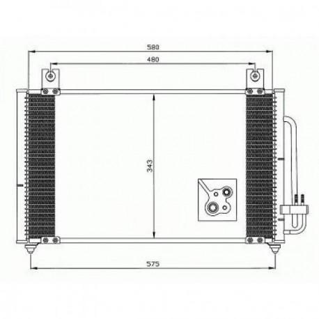Condenseur climatisation Kia Rio 00-02 (4 / 5 portes)